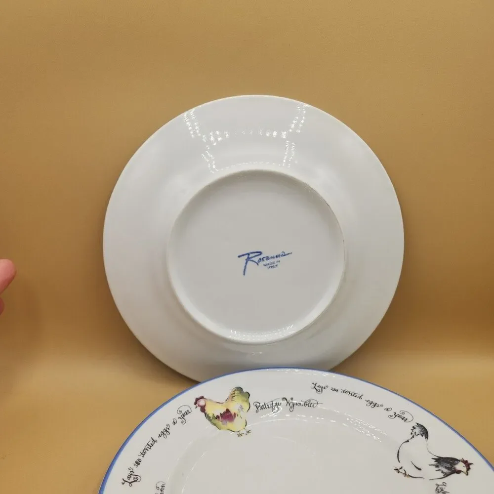 Chicken Breeds Plates Williams Sonoma Dessert Salad 8” Rosanna Made In Italy - Picture 10 of 15